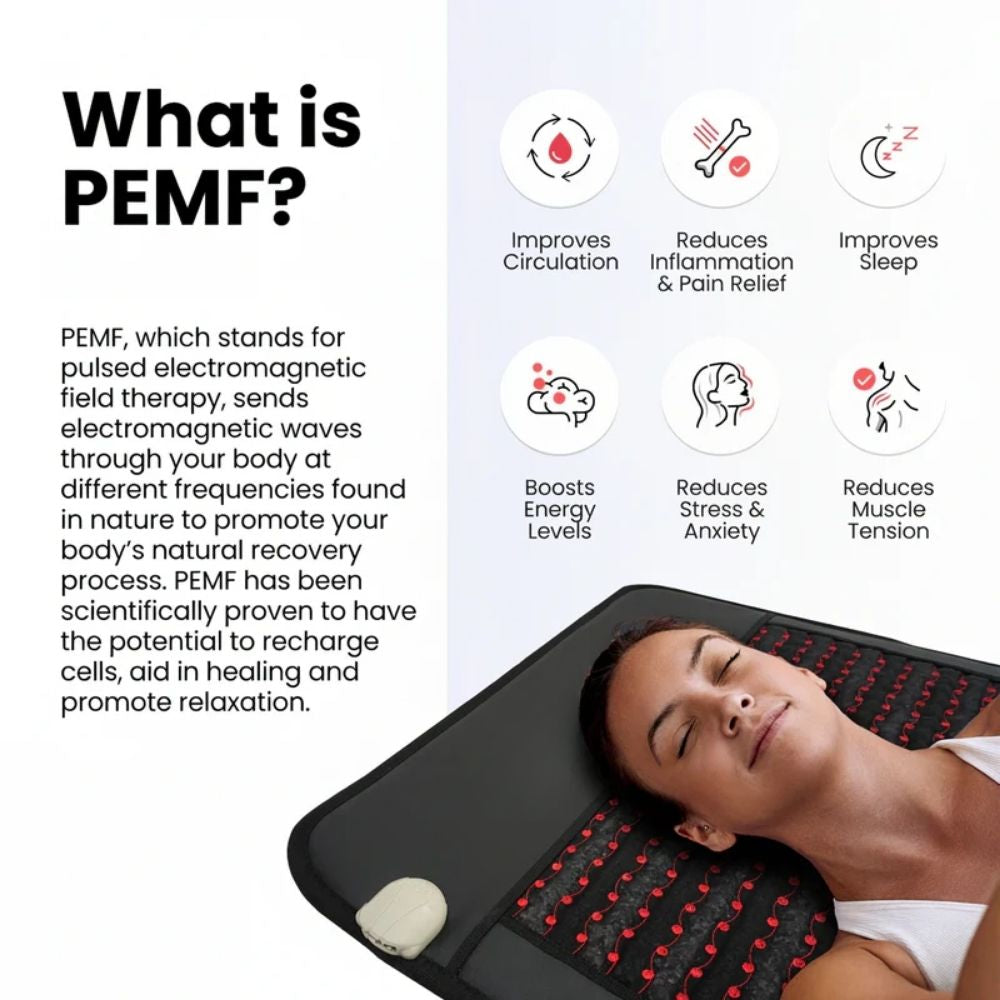 Mileva | Infrared PEMF Mat — Amethyst & Tourmaline Dual Mode Full Body Device