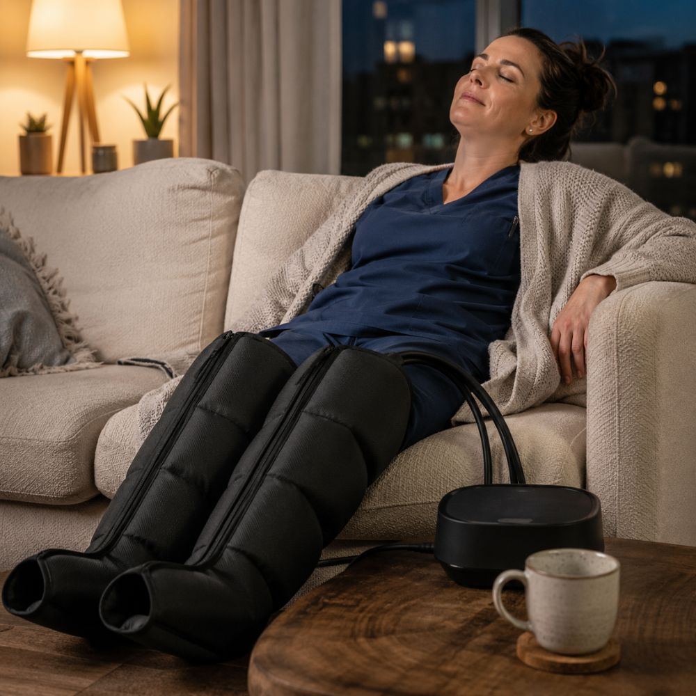 Senara | Leg Compression Boot — Adjustable Air Pressure Four Chamber Device