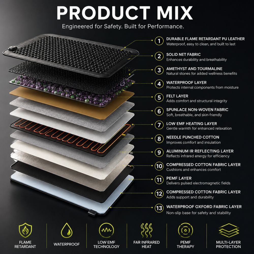 Noreva | PEMF Mat — 12-Core Full Body Coverage Adjustable Intensity Settings