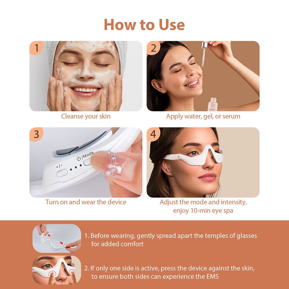 Novena | EMS Red Light LED Device — Dual Mode Rechargeable Eye Care Tool