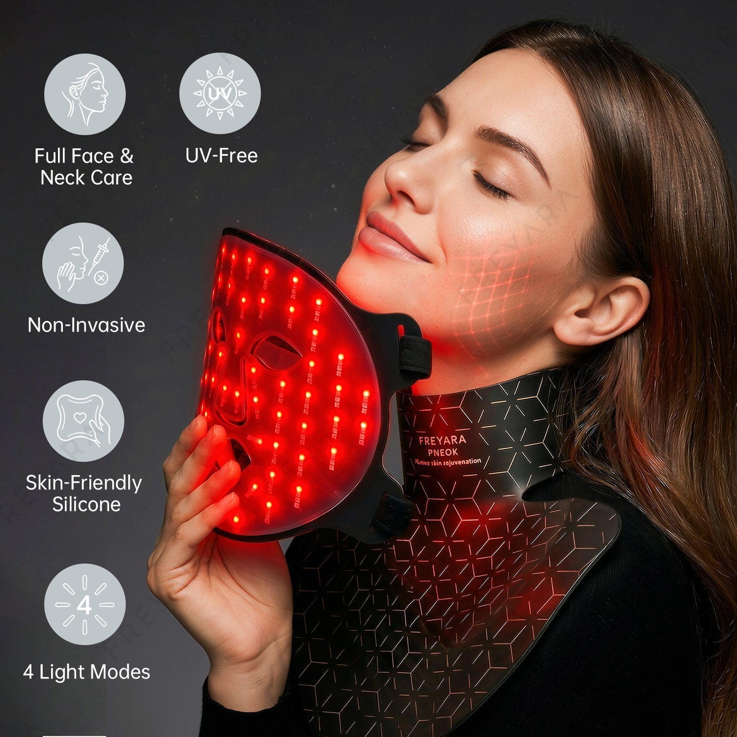 Lumex | LED Face Mask — 4-Color Silicone Design for Face & Neck 2