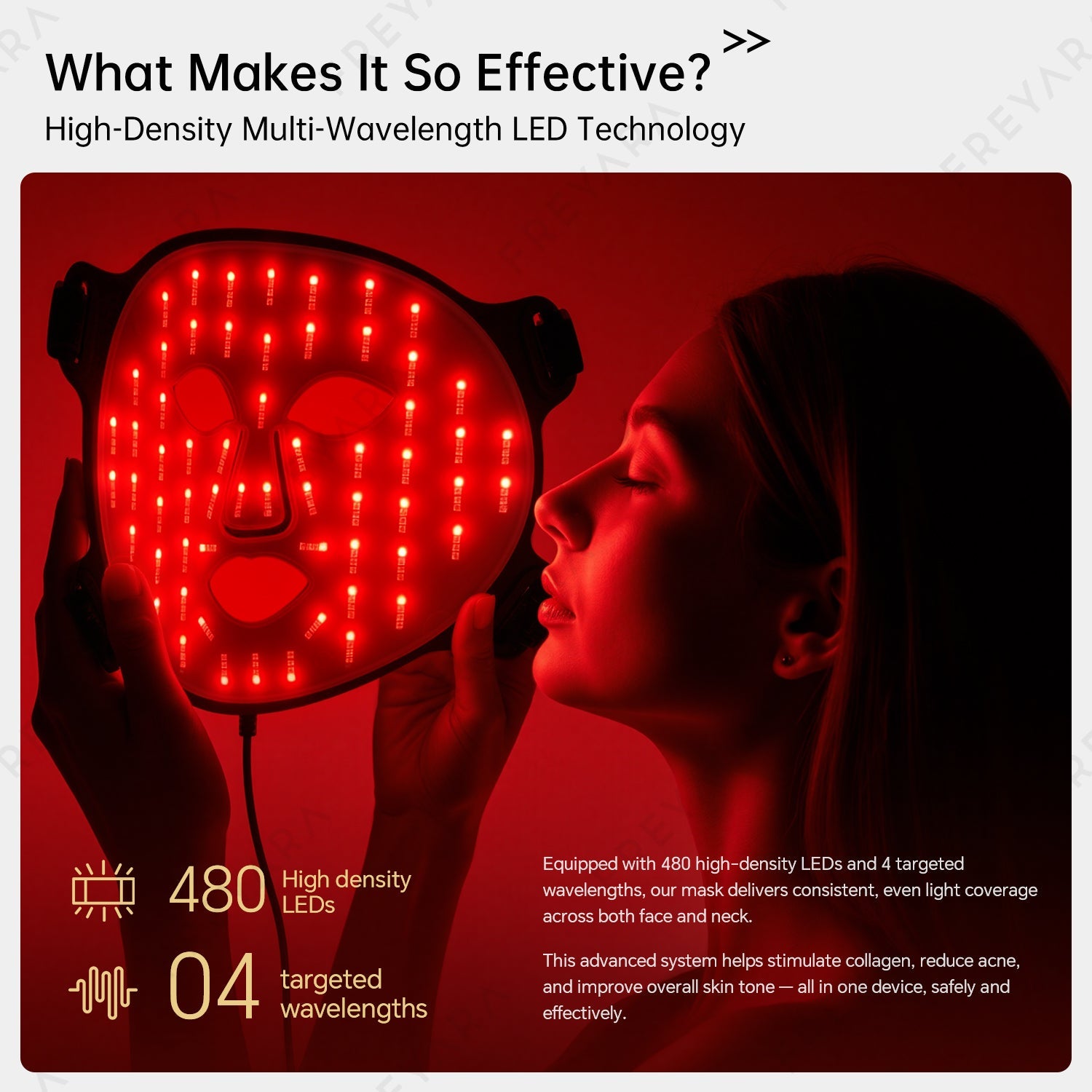 Lumex | LED Face Mask — 4-Color Silicone Design for Face & Neck 5