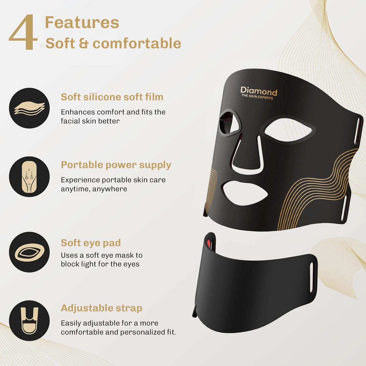 Lumex | LED Face Mask — Adjustable Light Therapy Device with Three Wavelengths 1