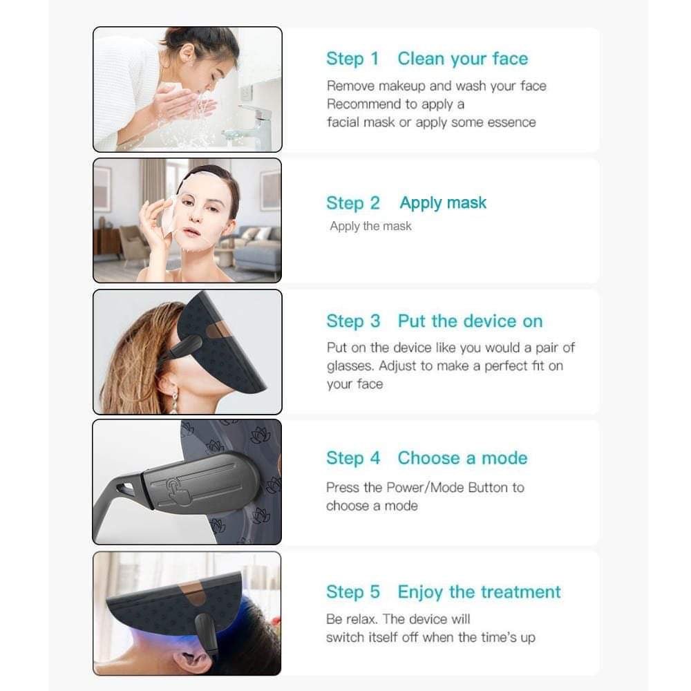 Lumex | LED Face Mask — Portable Multi-Color Light Therapy Device 4