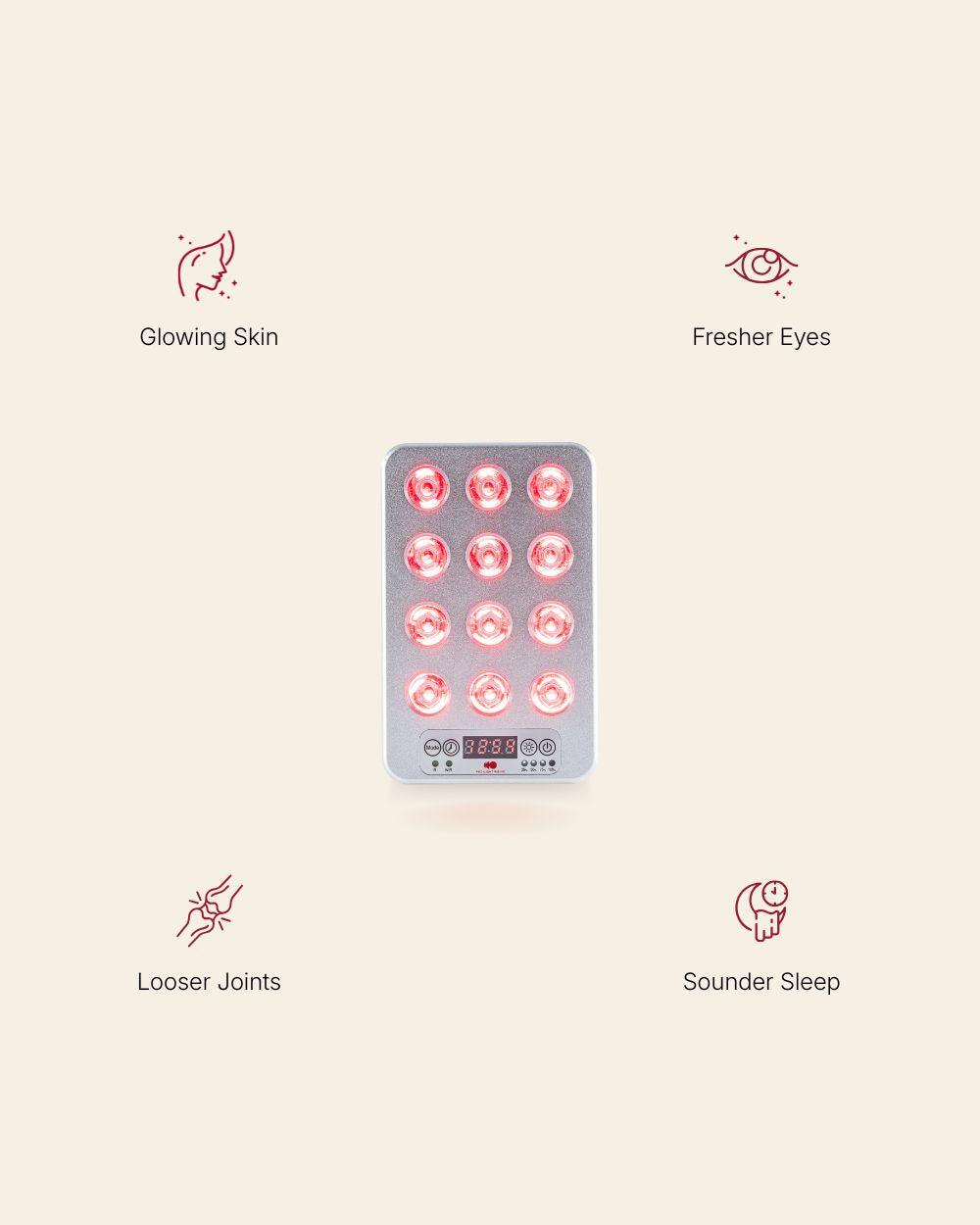 Luminara | Handheld Red Light Therapy Device — Portable Rechargeable Touchscreen Technology 2
