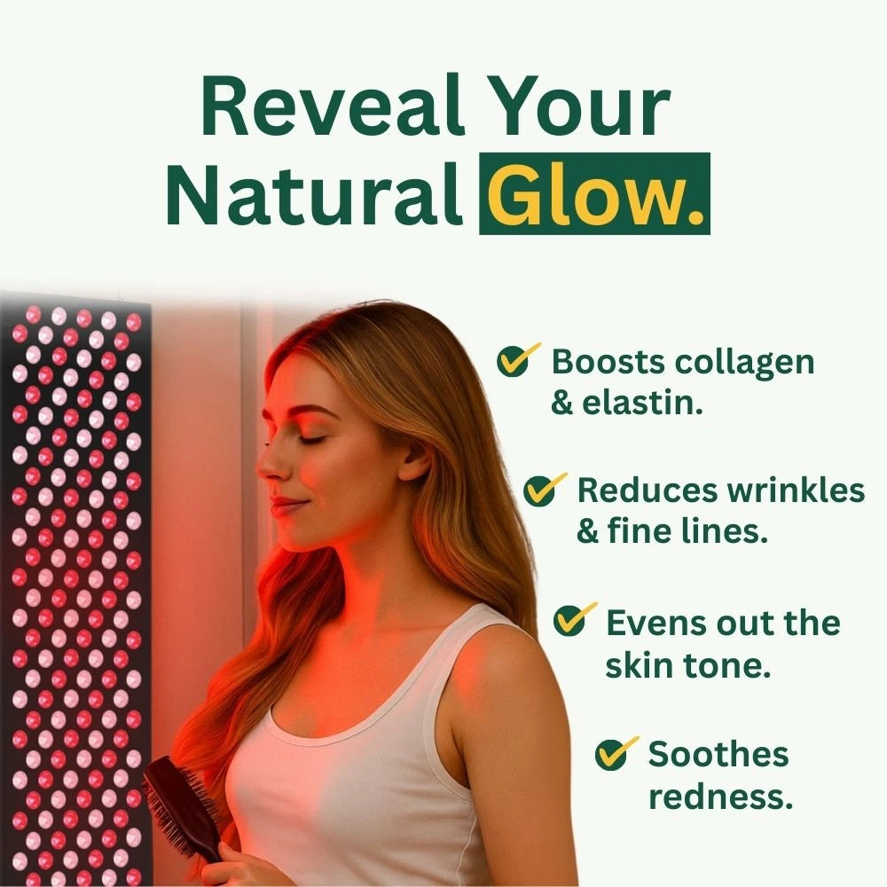 Luminara | Red Light Therapy Panel — Compact LED Home Device with Built-in Stand 3