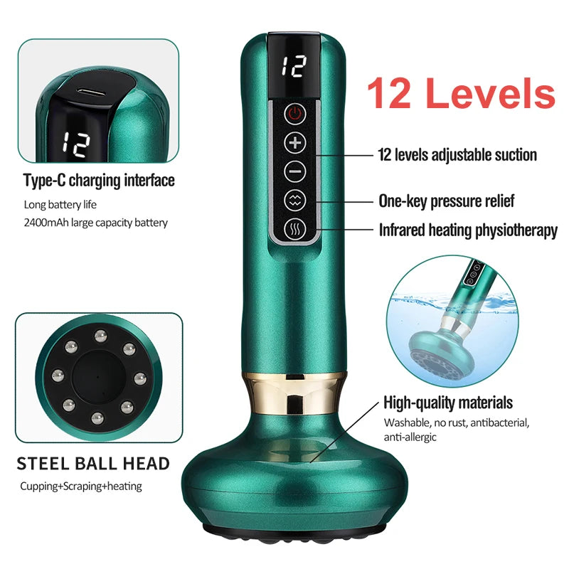 Solara | Electric Cupping Massager — Cordless Infrared 3-in-1 Therapy Device 4