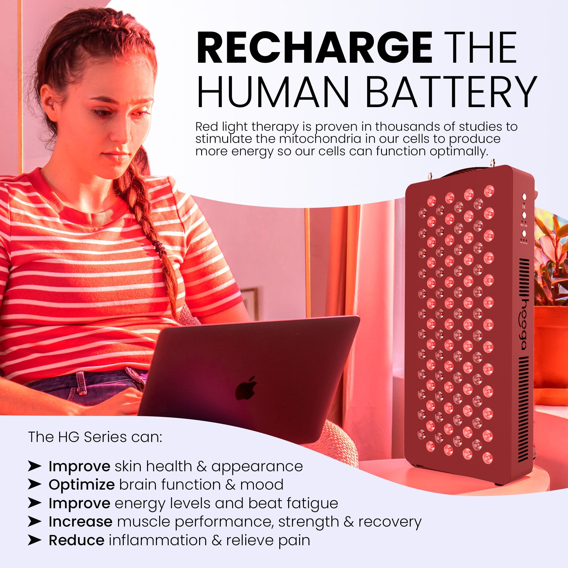 Solara | Red Light Therapy Panel — Portable LED Infrared Device for Home Use 3