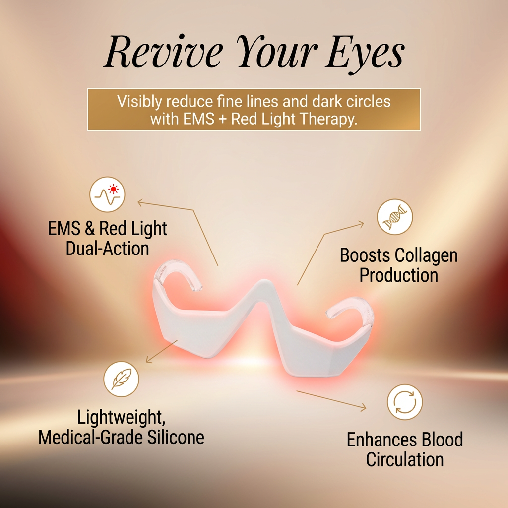 Zephira | EMS Red Light Therapy Device — Dual Mode Rechargeable Eye Treatment Tool 1