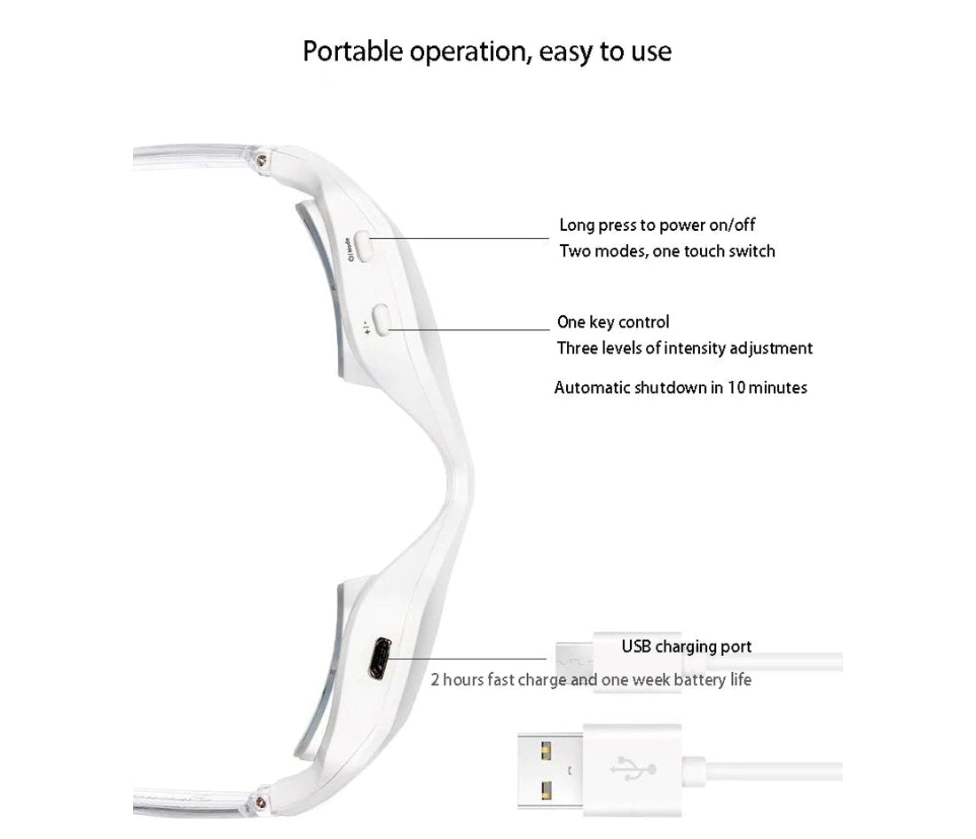 Zephira | EMS Red Light Therapy Device — Dual Mode Rechargeable Eye Treatment Tool 6
