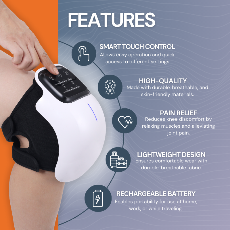 Zephira | Knee Massage Machine — Infrared Technology Adjustable Vibration Device 7