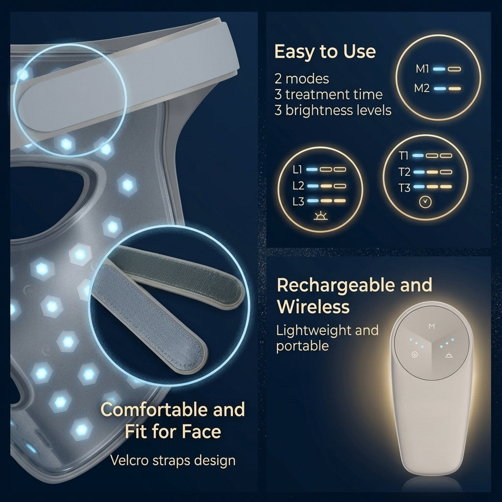 Zephira | LED Face Mask — Advanced Light Therapy Hands-Free Skincare Device 3