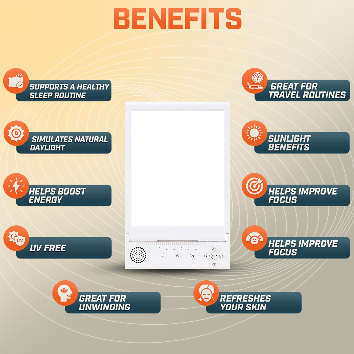 Zephira | Light Therapy Lamp — Adjustable UV-Free Daylight Simulation Device 1
