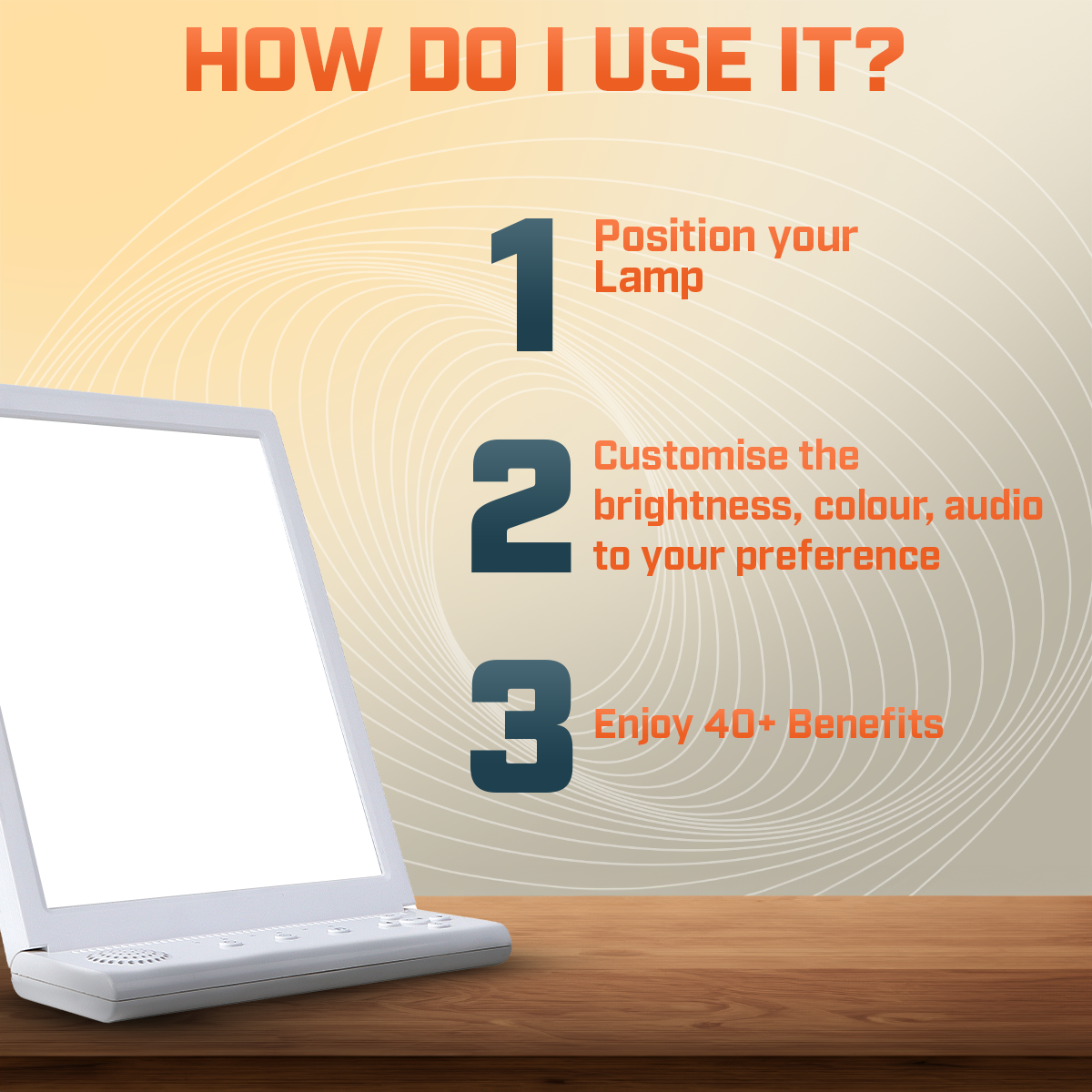 Zephira | Light Therapy Lamp — Adjustable UV-Free Daylight Simulation Device 5
