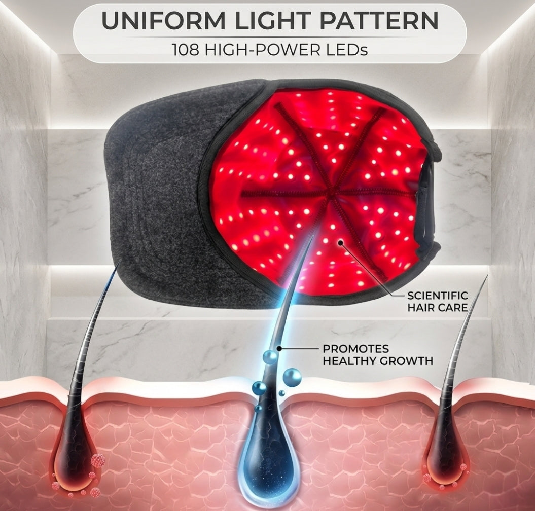 Zephira | Red Light Therapy Cap — LED Technology Adjustable Scalp Coverage 3