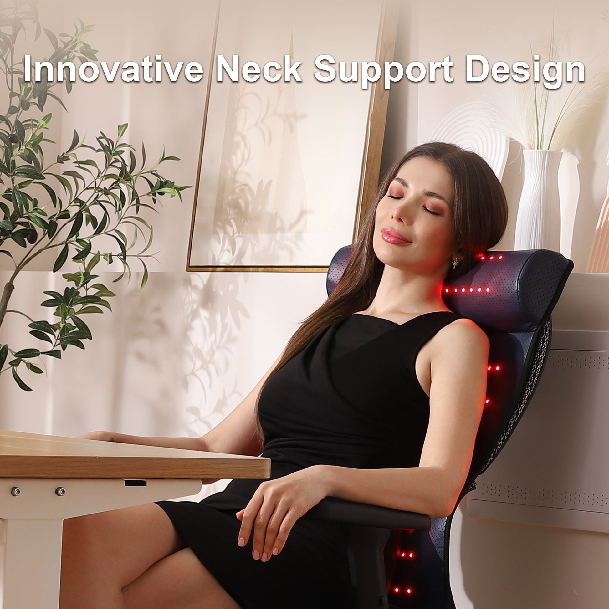 Zephira | Red Light Therapy Mat — Leather Design with Built-in Neck Support 1