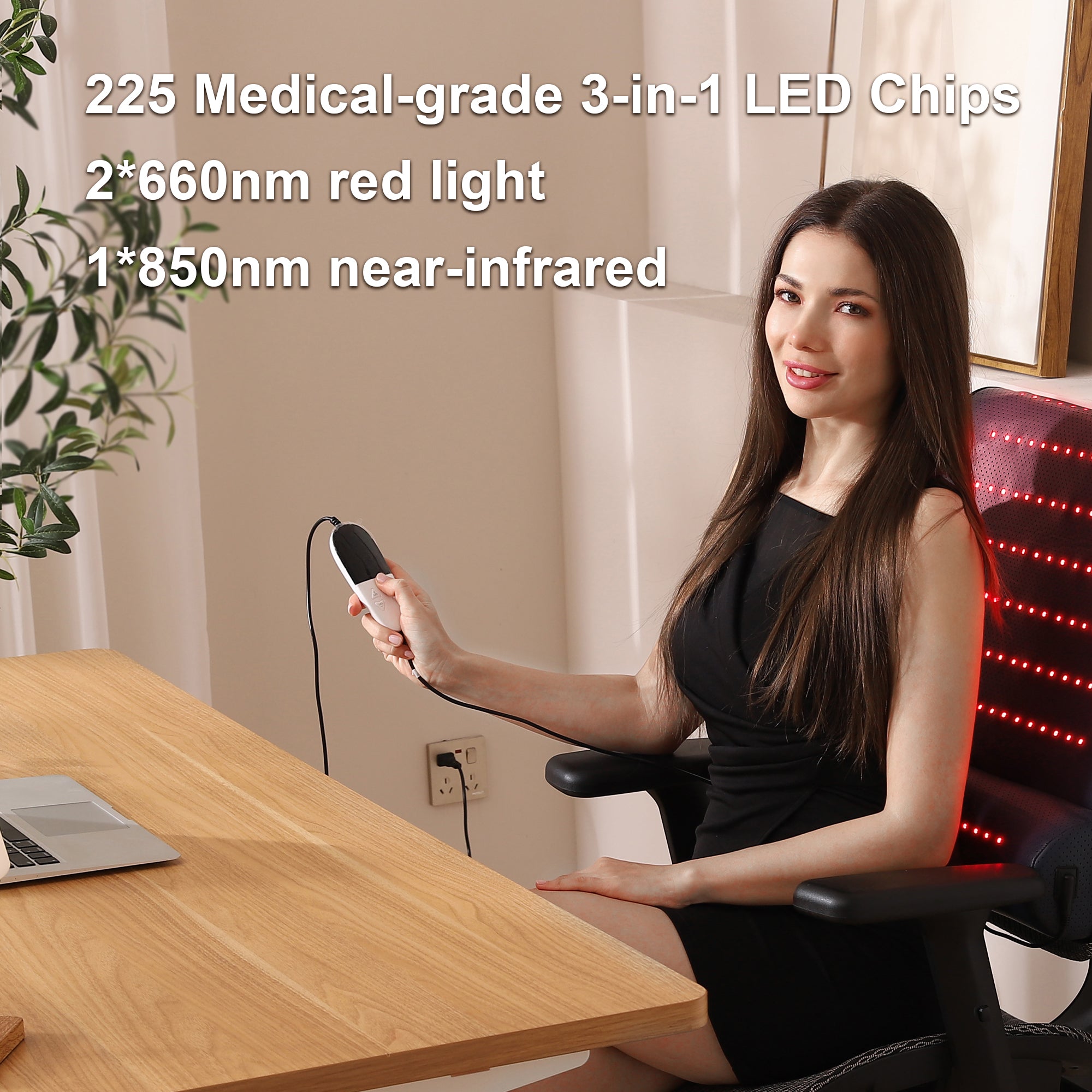 Zephira | Red Light Therapy Mat — Leather Design with Built-in Neck Support 3