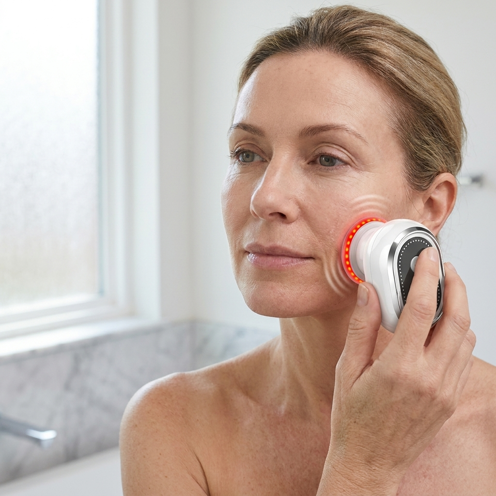 Risena | Electric Facial Cleansing Brush — Sonic Microcurrent LED Technology